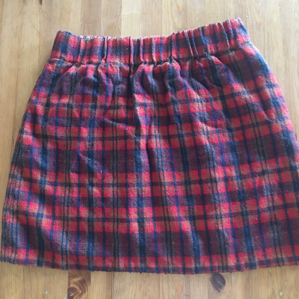 J. Crew Wool Plaid Skirt